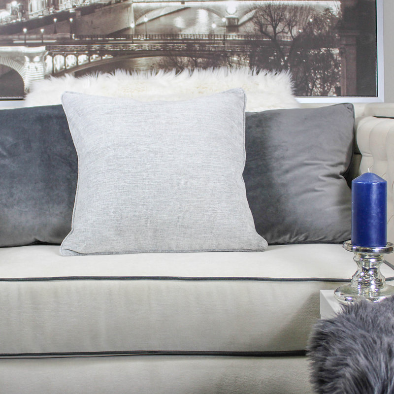  Homey Cozy Square Pillow Insert, Silver