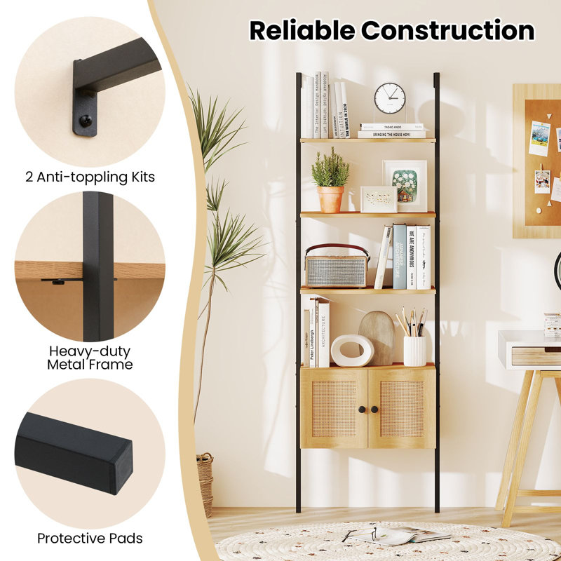184cm H x 60cm W Metal Book Display Bookcase