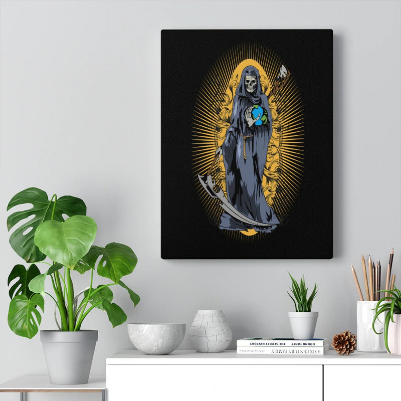 Grim Reaper Rosary - Wrapped Canvas Print, 41cm H x 30cm W