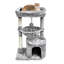Arbre à chat pour chats d'intérieur, tour pour chat avec poteau à griffer, maison pour chat moderne avec perchoir rembourré, maisonnette pour chatons avec berceau, gris-1613361057