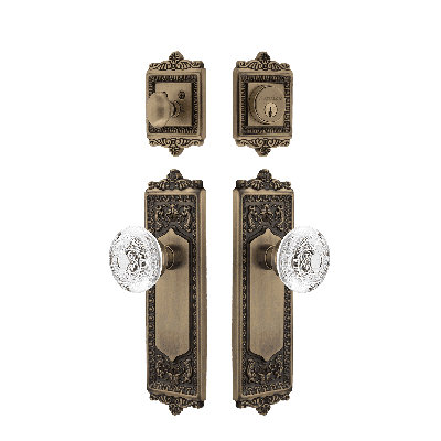 Nostalgic Warehouse Egg & Dart Entry Set with Crystal Egg & Dart Knob