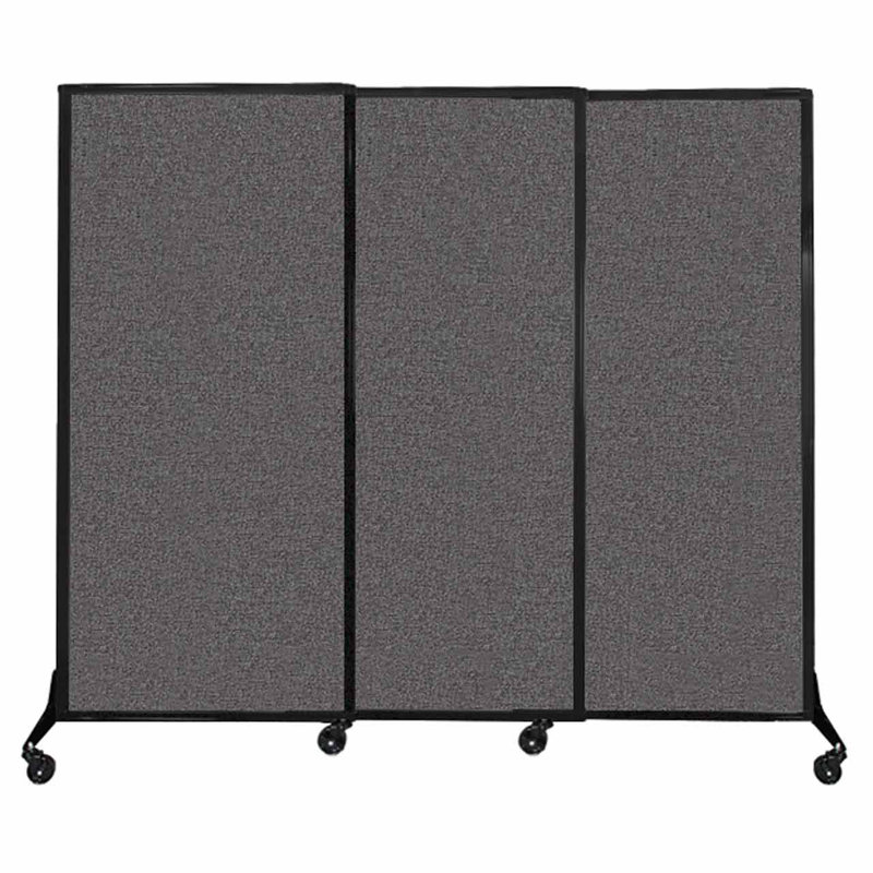 Cloison coulissante à 3 panneaux QuickWall, Gris anthracite, H 70 po x l 100 po