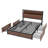 Large raised-pattern storage bed frame