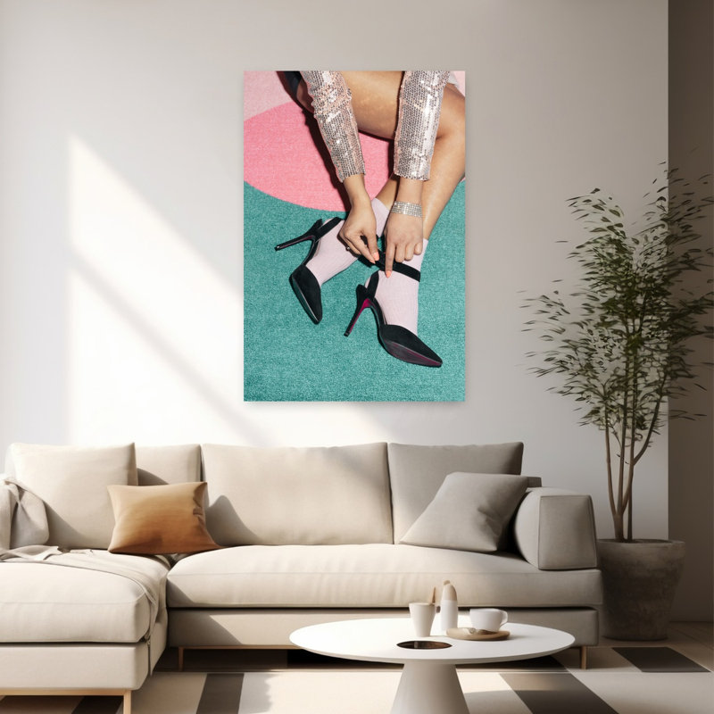 Art contemporain, art contemporain coloré, H 60 po x l 40 po