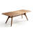 Brown Rectangular Solid Wood Double Pedestal Dining Table-516241136