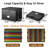 Fireproof Document Box File Organizer - Portable Locking Filing Storage Box With Handle Waterproof For Hanging Letter/Legal Folder Important Document