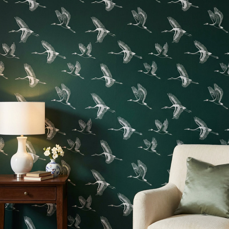 Papier peint Cranes, Non tissé, non collé