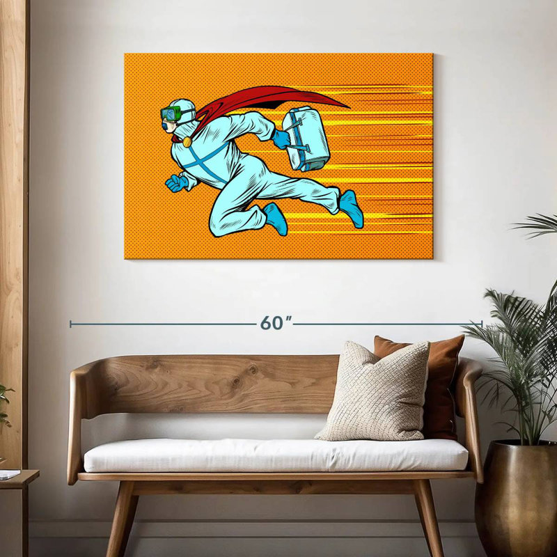 Alcaraz Superhero Doctor, 30" H x 45" W