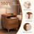 Nightstand with Drawers, Pre-Assembled, Natural Solid Wood Night Stand with Open Sliding Shelf-1138610720
