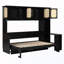 Lit escamotable double avec bureau et armoires-2040586424