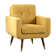 Candelora 28.35" W Modern Tufted Upholstered  Accent Chair with Metal Feet Guards