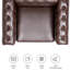 Upholstered Sofa  Button Tufted, PU Chesterfield Accent Chair For Living Room Apartment, 1 Seat  ,PU Black-1946981614