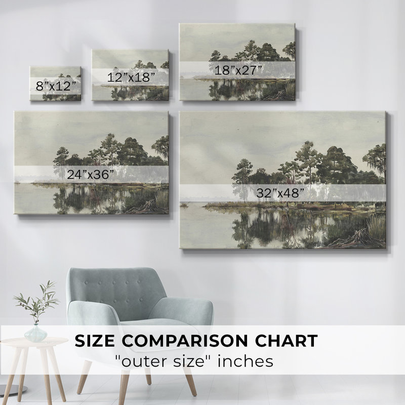 Paysage rétro - TG, H 19 po x l 28 po x P 1,5 po, Toile tendue