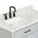 Jameal 42'' Solid Wood Single Bathroom Vanity with 0.75'' Carrara Marble Top, Left Offset Rectangular Sink