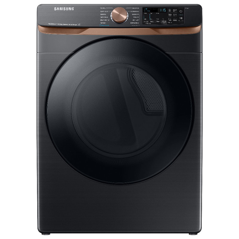 Samsung Smart Dryer with Steam Sanitize+, Brushed Black, Gas