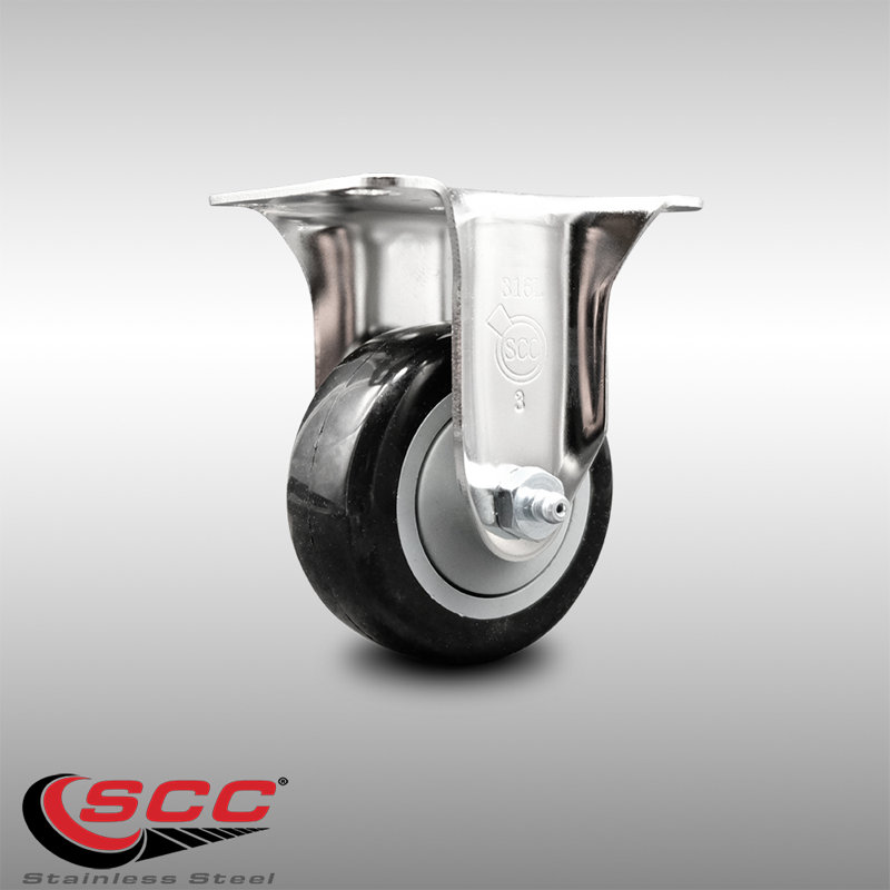 Polyurethane Wheel Caster, Black