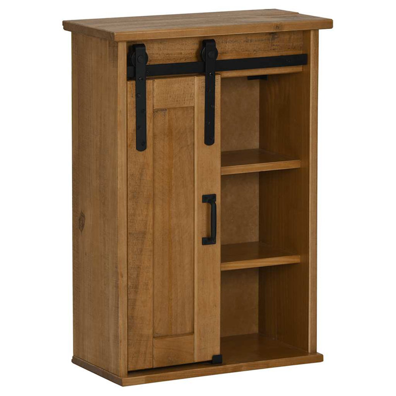 Hanging Cabinet HALDEN With Sliding Door 49X22.5X70 Cm Pine, Brown