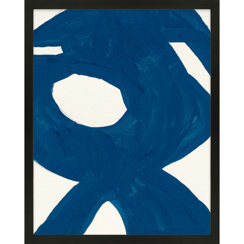 Blue Harmony 2 Print by Andrea Stokes, 20" H x 16" W x 1.25" D, Black Framed