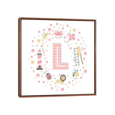" Illustrated Letter L Pink "