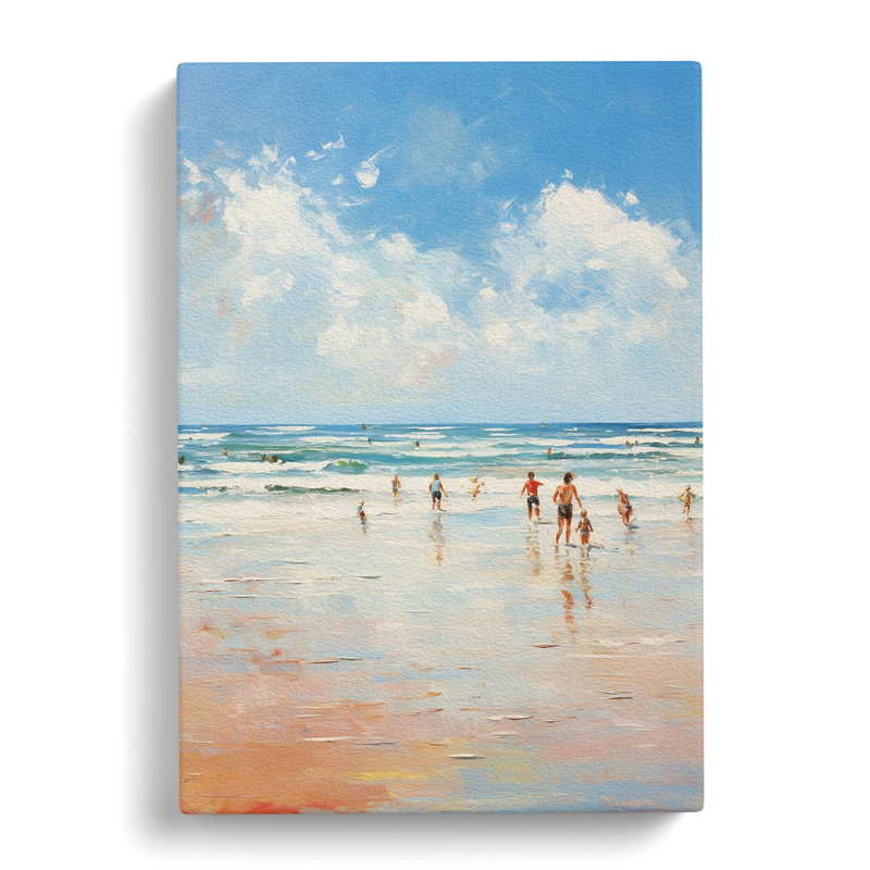 Beach Impressionism Art No.4 - Wrapped Canvas, 60cm H x 40cm W x 3cm D