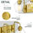 4 - Light Vintage Vanity Light Clear Glass Diamond Shade, Brushed Gold-663143504-663143509-663143508