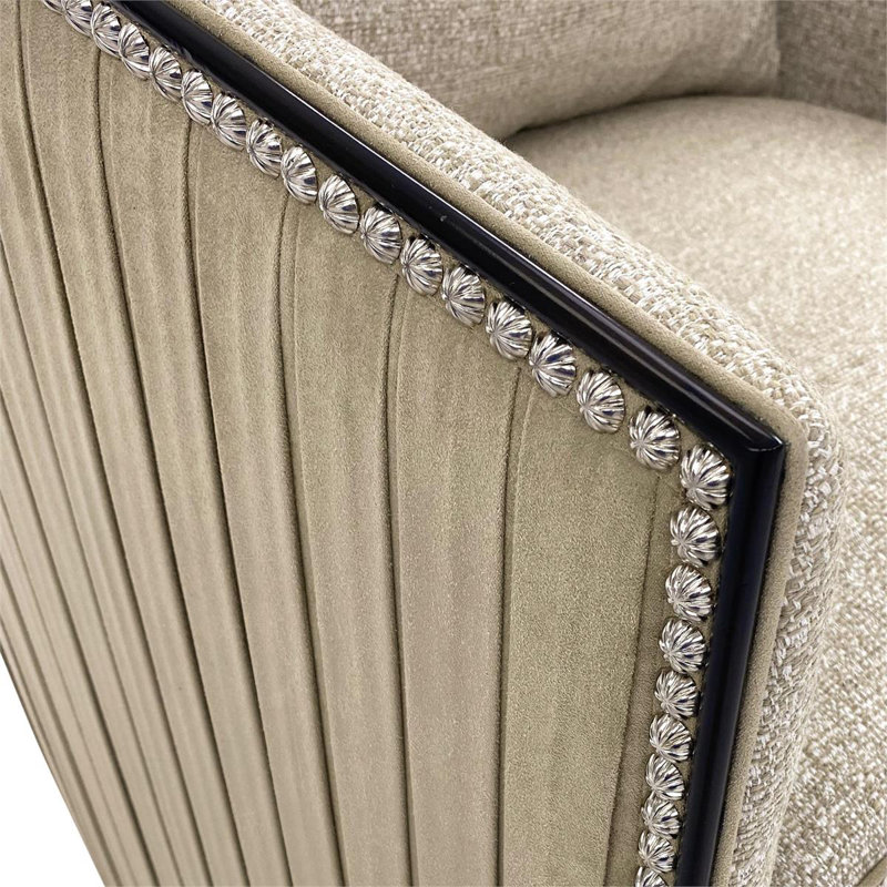 Fauteuil demi-tonneau pivotant rembourré Sonoma