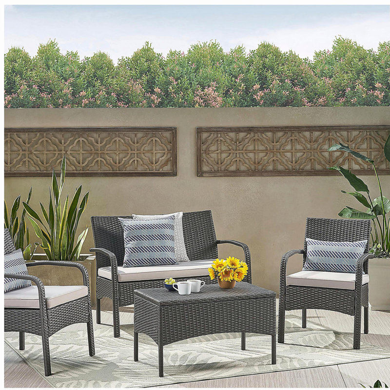 ENSEMBLE DE CHAT 4 PCS CORDOBA KD WICKER
