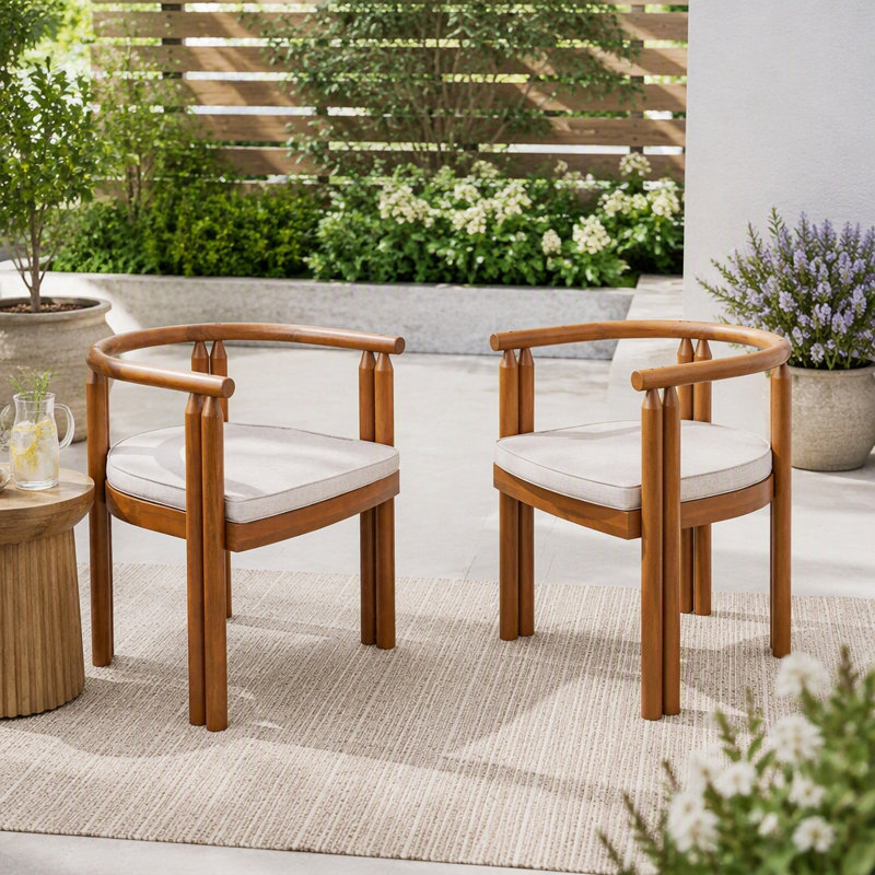 Wood Armrest Dining Chair