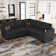 Chenille L Shaped 4-Seat Corner Sofa Modular Storage Couch For Apartment With Removable Washable Cushion