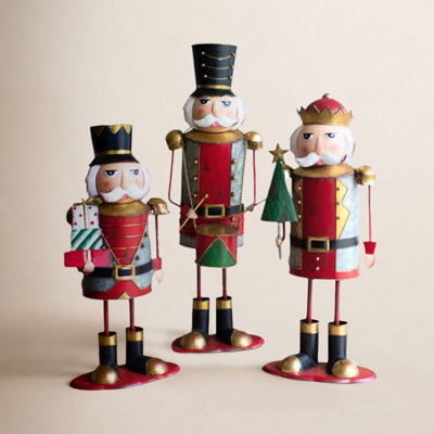 3-Piece Metal Nutcracker Set