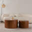 Table basse ronde en bois pour le salon et les petits espaces