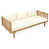 Bras en bois beige, teck