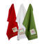 Ensemble 3 pièces de linge de vaisselle orné de noël asst confortable