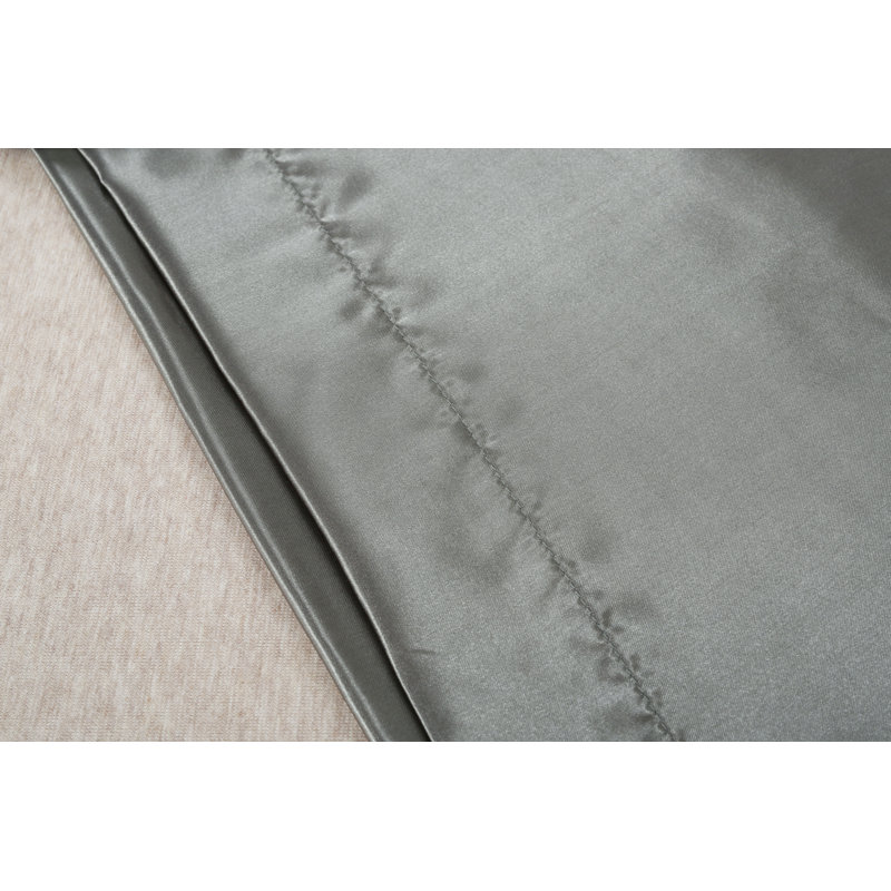 Taie d'oreiller en satin, Gris