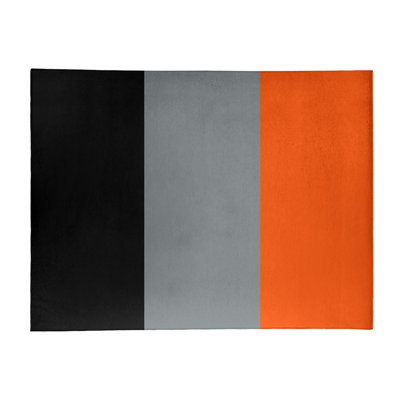 Tapis noir à rayures de hockey national
