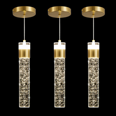 Dimmable Pendant Lights with Clear Shades