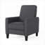 Fauteuil inclinable FlowLuxe, fauteuil en tissu contemporain et compact conçu pour les petits espaces de vie