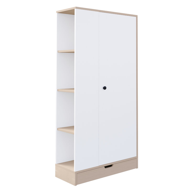 1 Door Wardrobe, Beige/Light Brown