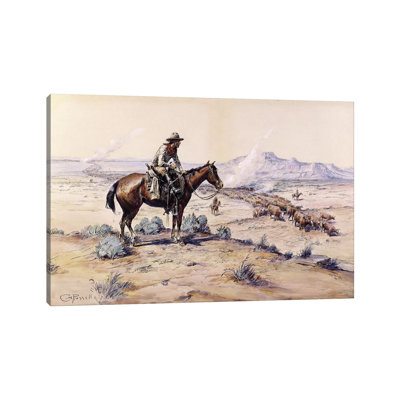 The Trail Boss by Charles Marion Russell - Wrapped Canvas Painting