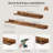 Floating Shelves 6-Pack, 24 Inch Long Modern Wood Wall Shelves For Living Room, Bedroom, Bathroom & Kitchen, Easy Installation Wall Mounted Storage Display Shelves Rustic Design