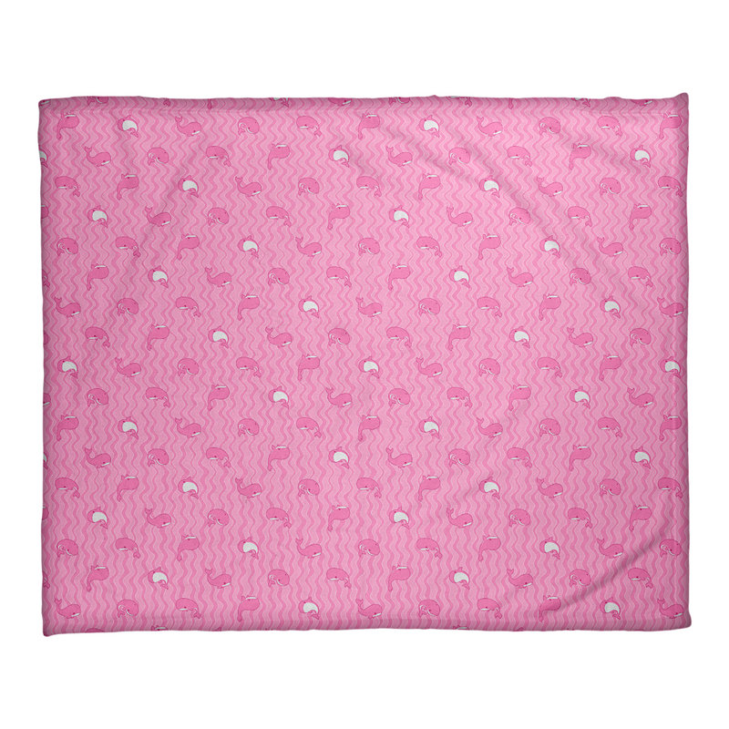 Couverture Katelyn Elizabeth Whales, L 52,5 po x L 62,5 po, Rose