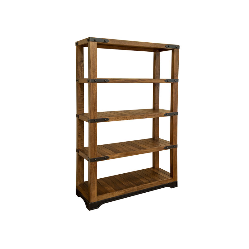 Bibliothèque 70 "avec 4 tablettes en bois Parota