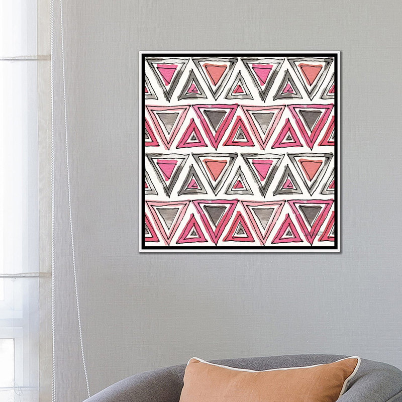 Art sur motif d’accents chic, H 26 po x l 26 po x P 1,5 po, Toile blanche encadrée