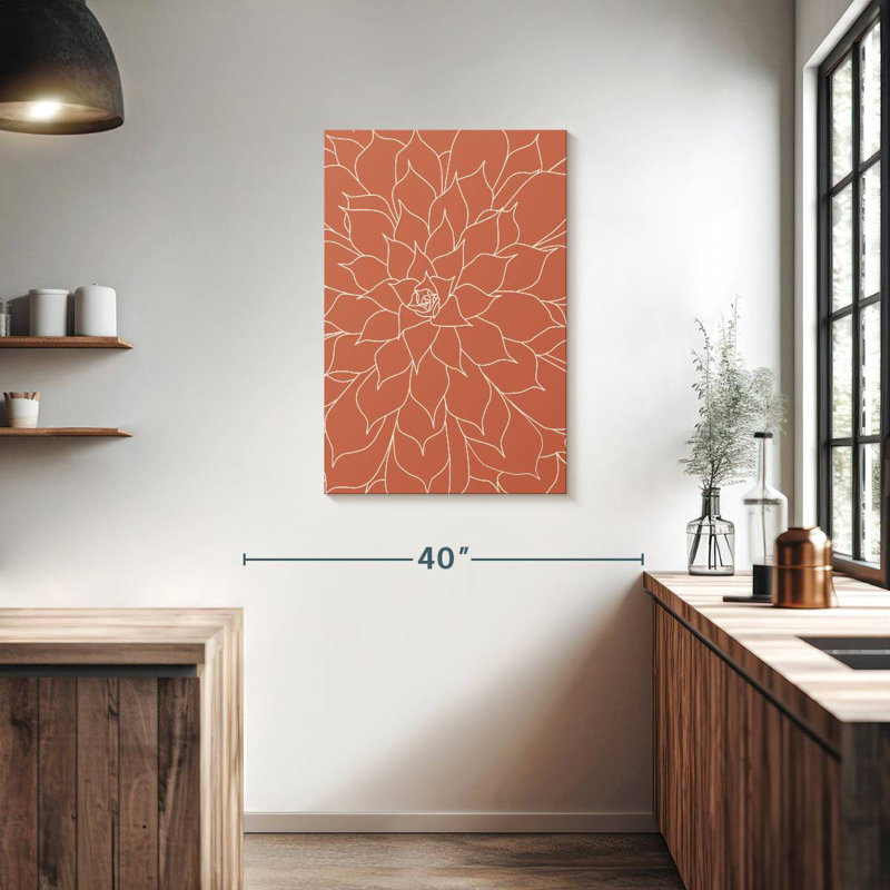 Harnek Succulent Burnt Orange, 36" H x 24" W