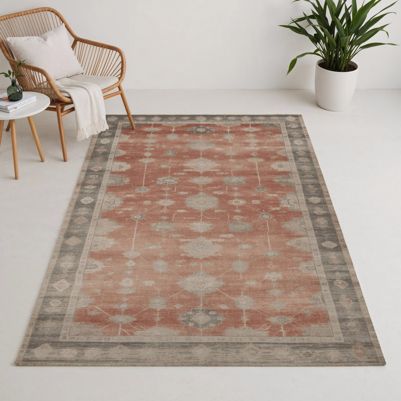 Overdyed Brown Indoor and Outdoor Area Rug, Rectangle 3' x 5'