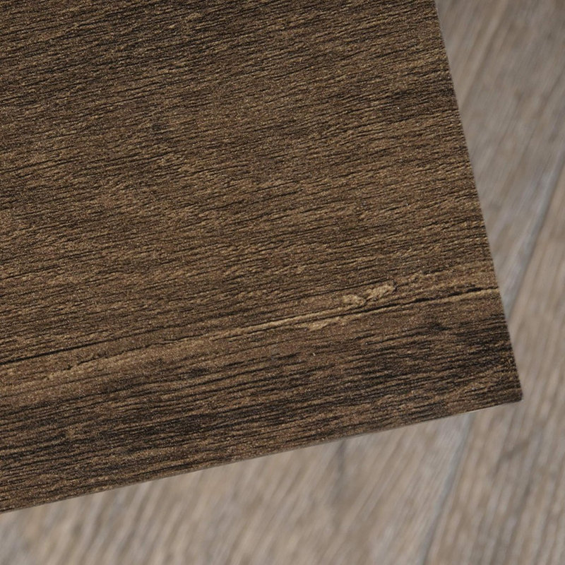 Sleek Industrial Smoke Oak Coffee Table with Metal Frame