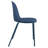 Appley Modern Stackable Dining Chairs – Set of 2, Plastic Seat with Padded Cushion & Metal Legs for Kitchen or Dining Room, Blue-294867135