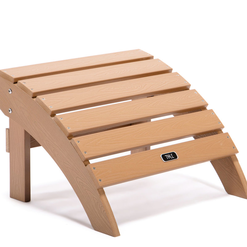 Repose-pieds de jardin de style avec repose-pieds en bois toutes saisons à finition brune pour jardin, patio, terrasse