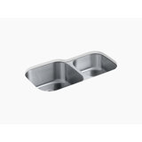 Undertone® Preserve 35-1/8" L x 20-1/8" W x 9-3/4" Under-Mount Extra Large/Medium Double-Bowl Kitchen Sink