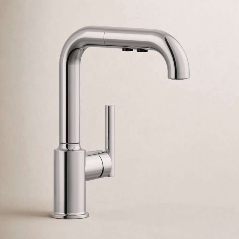Purist Single Handle Kitchen Faucet, Chrome poli